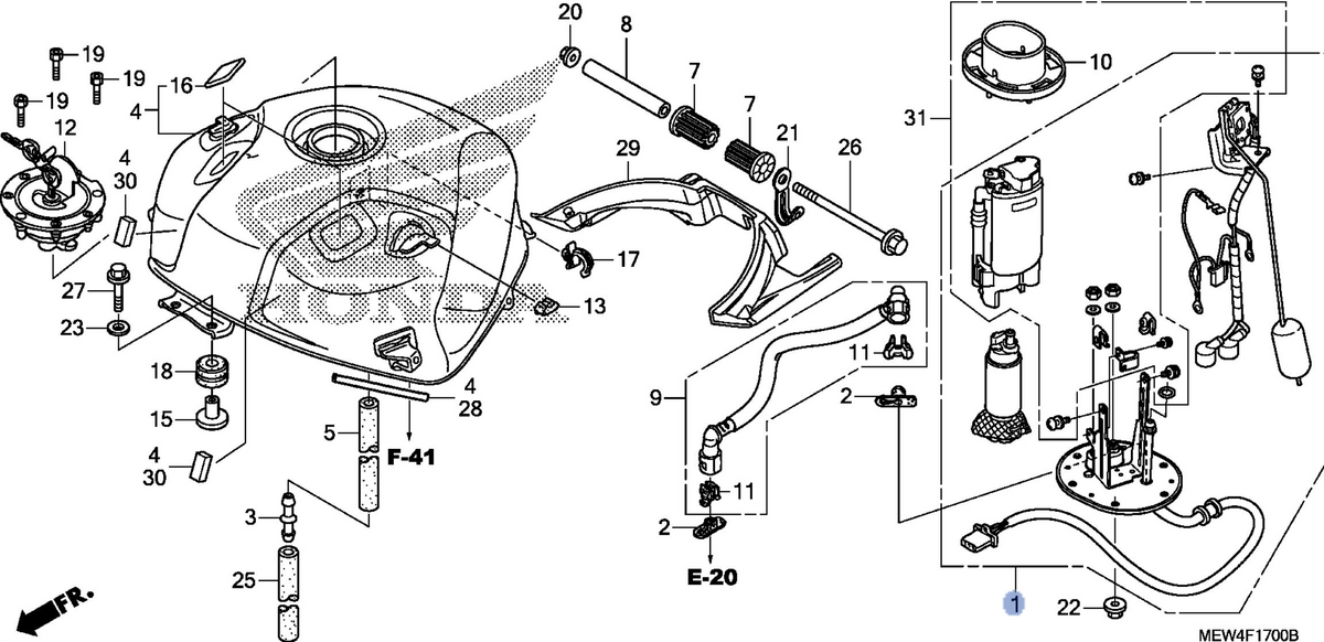 Honda OEM part 16700-MEW-D41