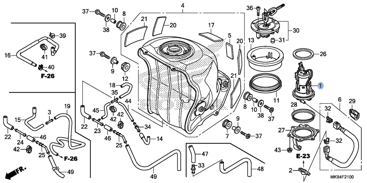 Honda OEM part 16700-MFL-023