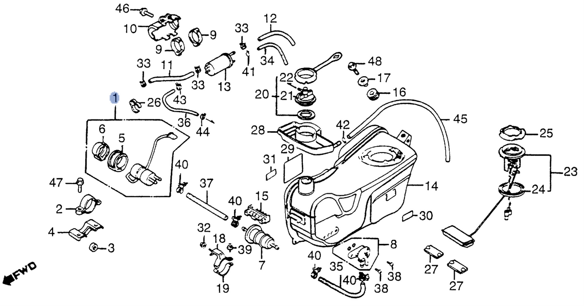 Honda OEM part 16700-MG9-771