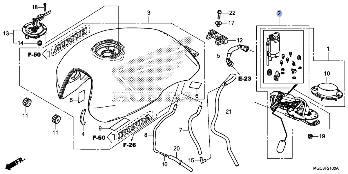 Honda OEM part 16700-MGC-JB1