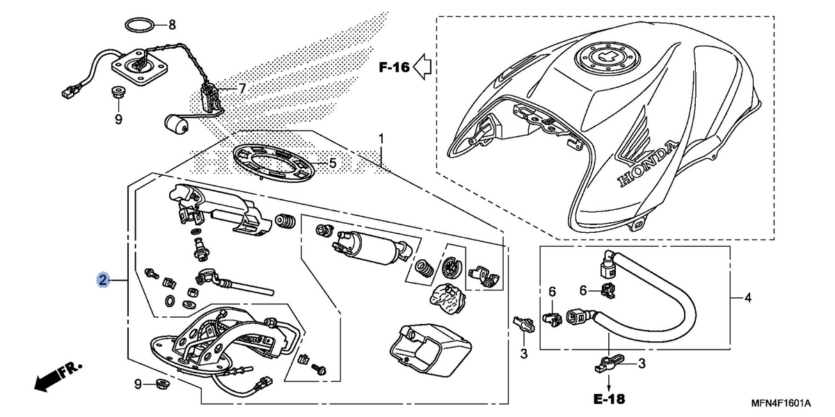 Honda OEM part 16700-MGJ-D02