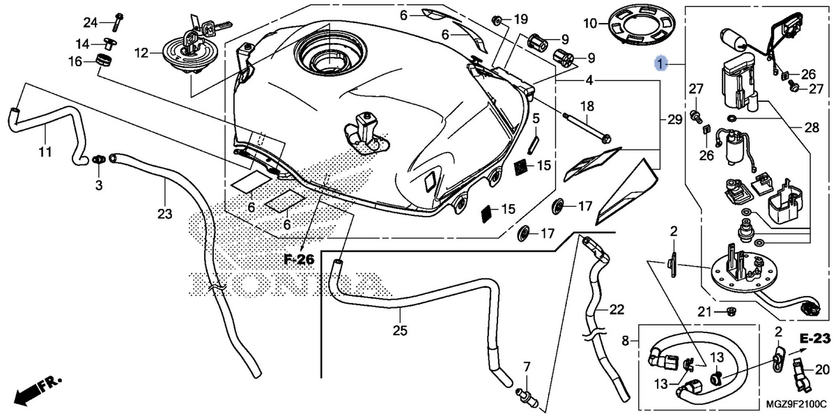 Honda OEM part 16700-MGZ-J82