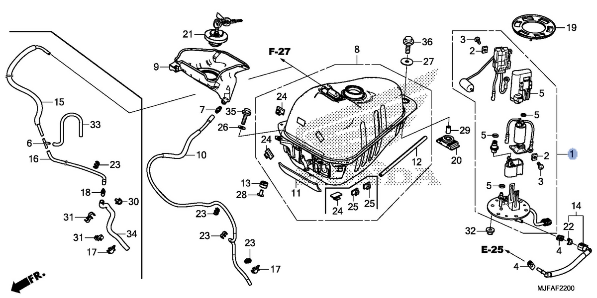 Honda OEM part 16700-MJF-A04