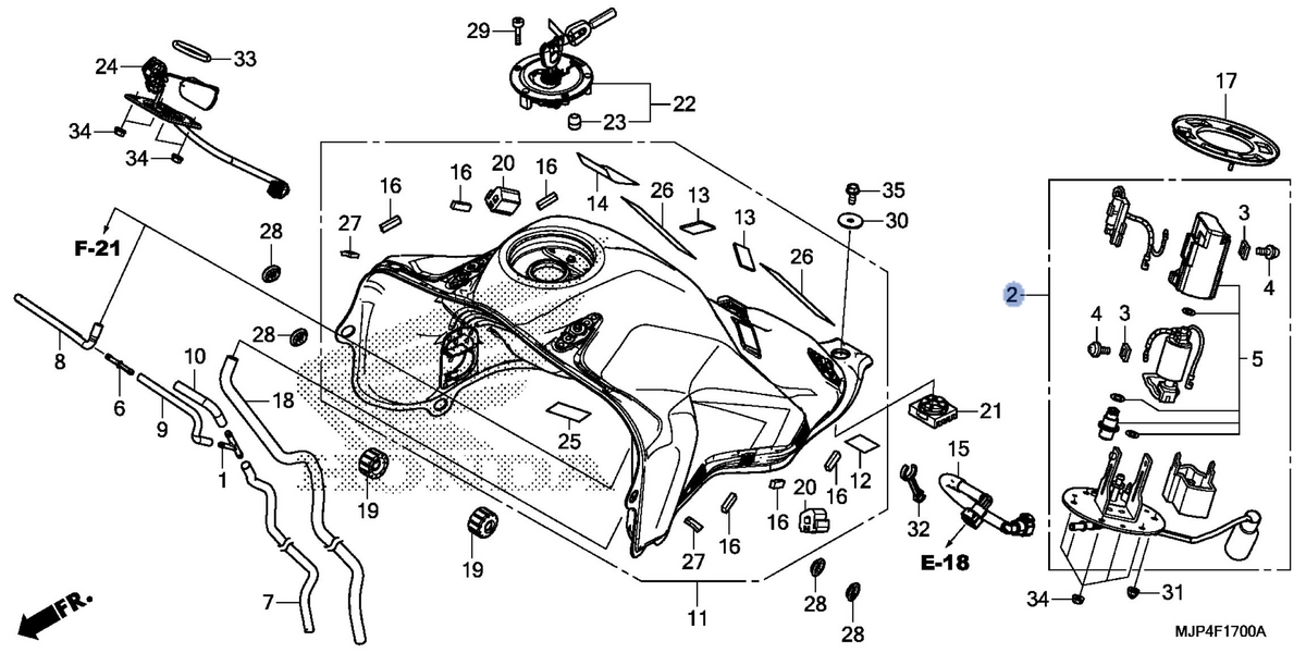 Honda OEM part 16700-MJP-G52