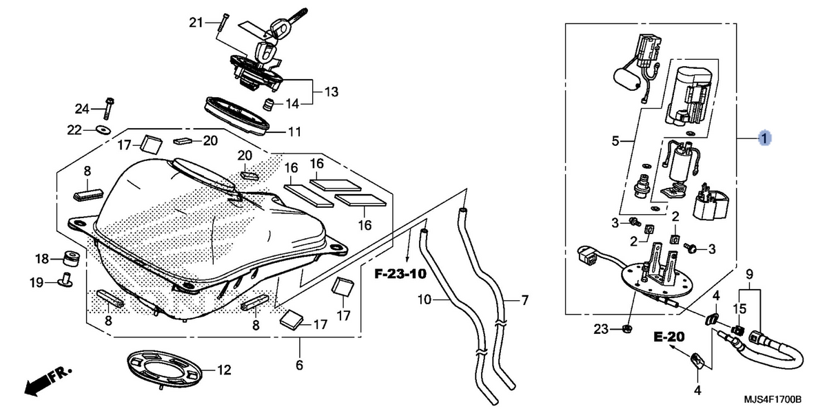 Honda OEM part 16700-MJS-J71