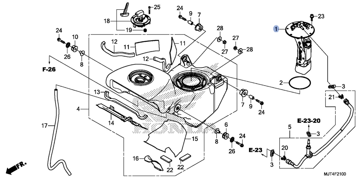 Honda OEM part 16700-MJT-E00