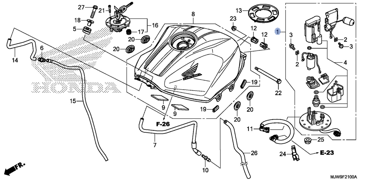 Honda OEM part 16700-MJW-J03