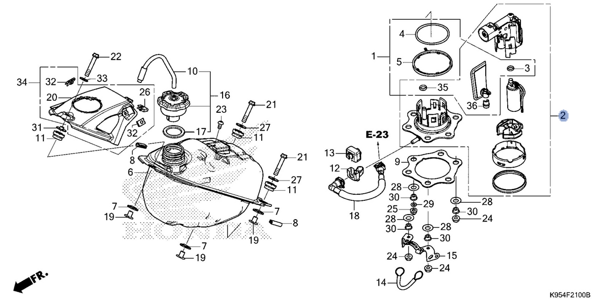 Honda OEM part 16700-MKE-A01