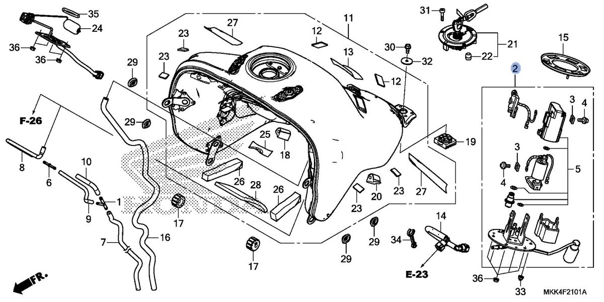 Honda OEM part 16700-MKK-D22