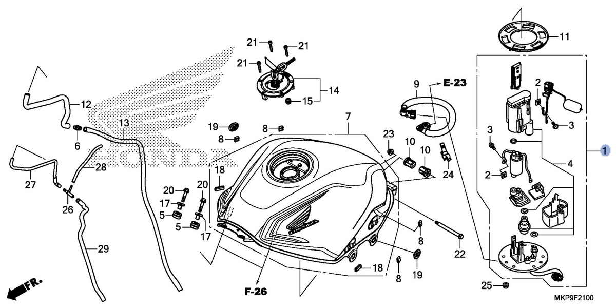 Honda OEM part 16700-MKP-J02