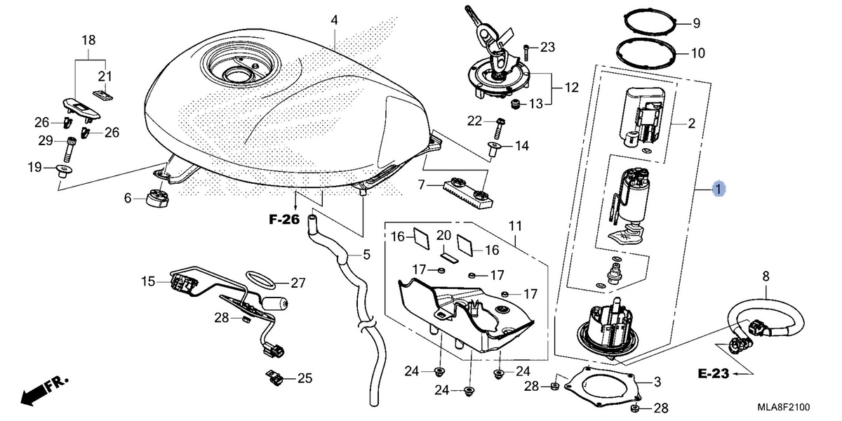 Honda OEM part 16700-MLA-A01