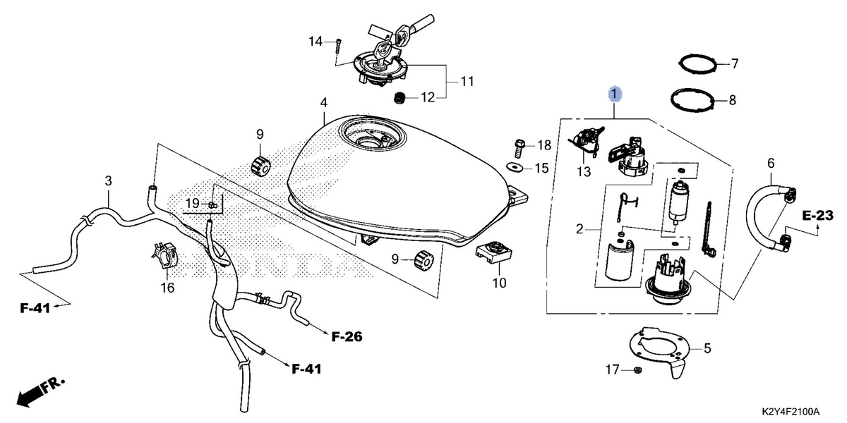 Honda OEM part 16700-MLH-D41