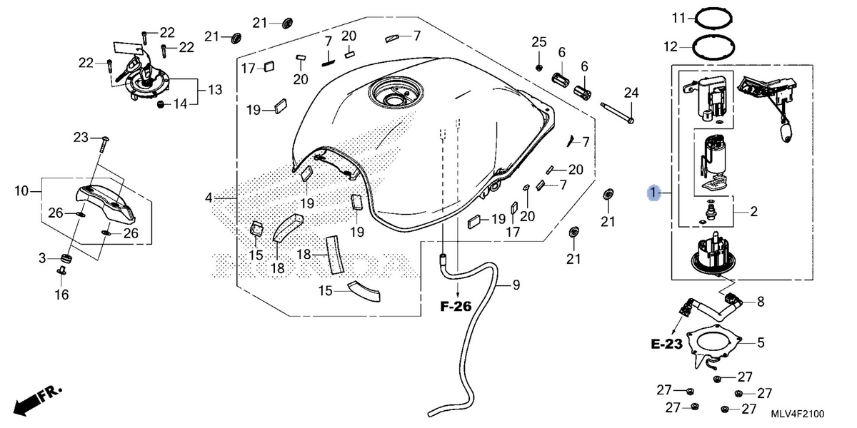 Honda OEM part 16700-MLV-J01