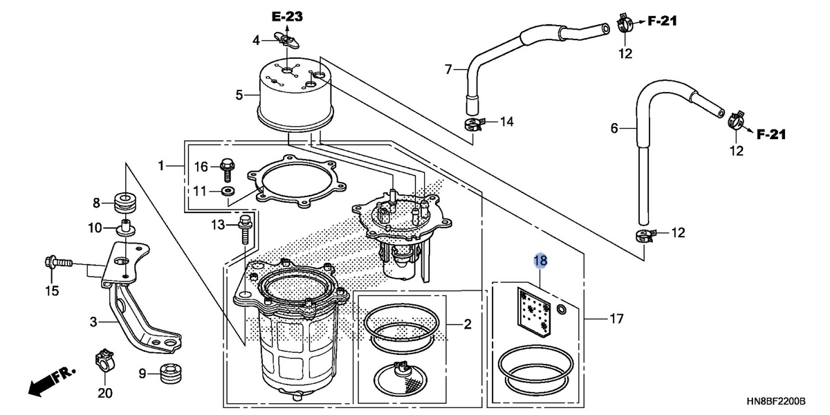 Honda OEM part 16706-HR0-F01