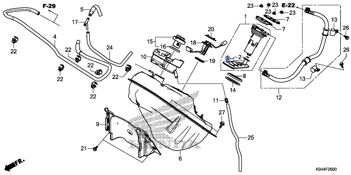 Honda OEM part 16707-K04-931