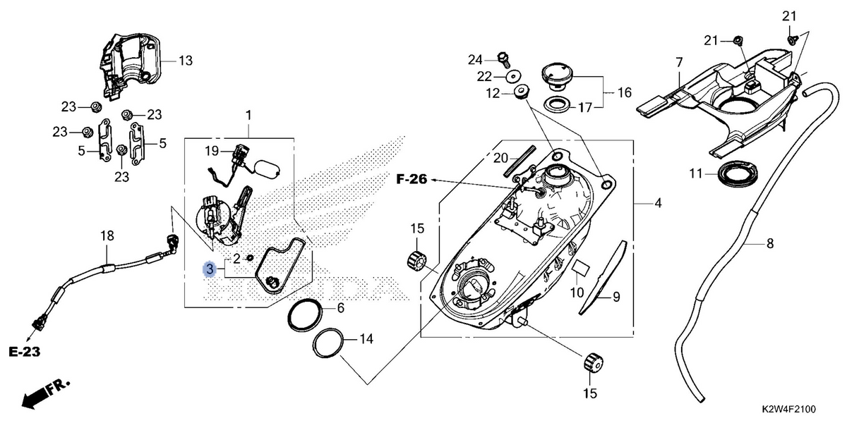 Honda OEM part 16707-K1M-T01