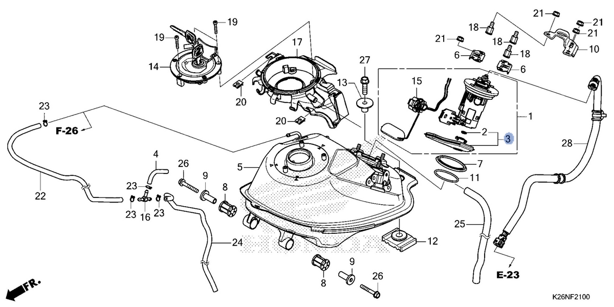 Honda OEM part 16707-K73-V81