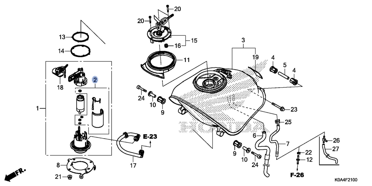Honda OEM part 16707-K94-T01