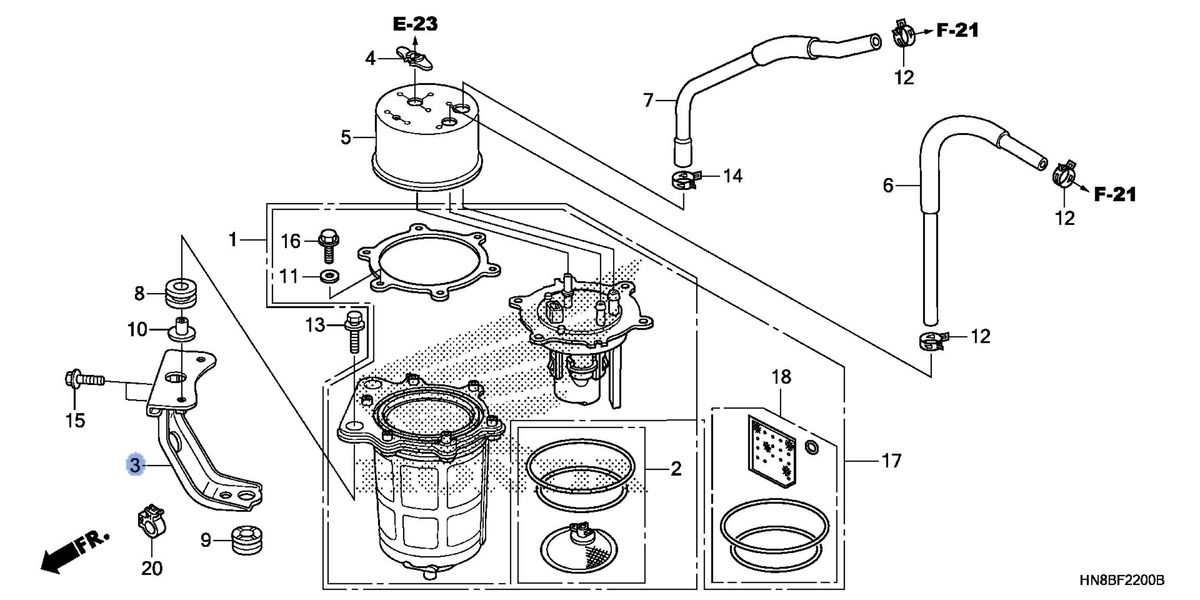 Honda OEM part 16710-HN8-A60