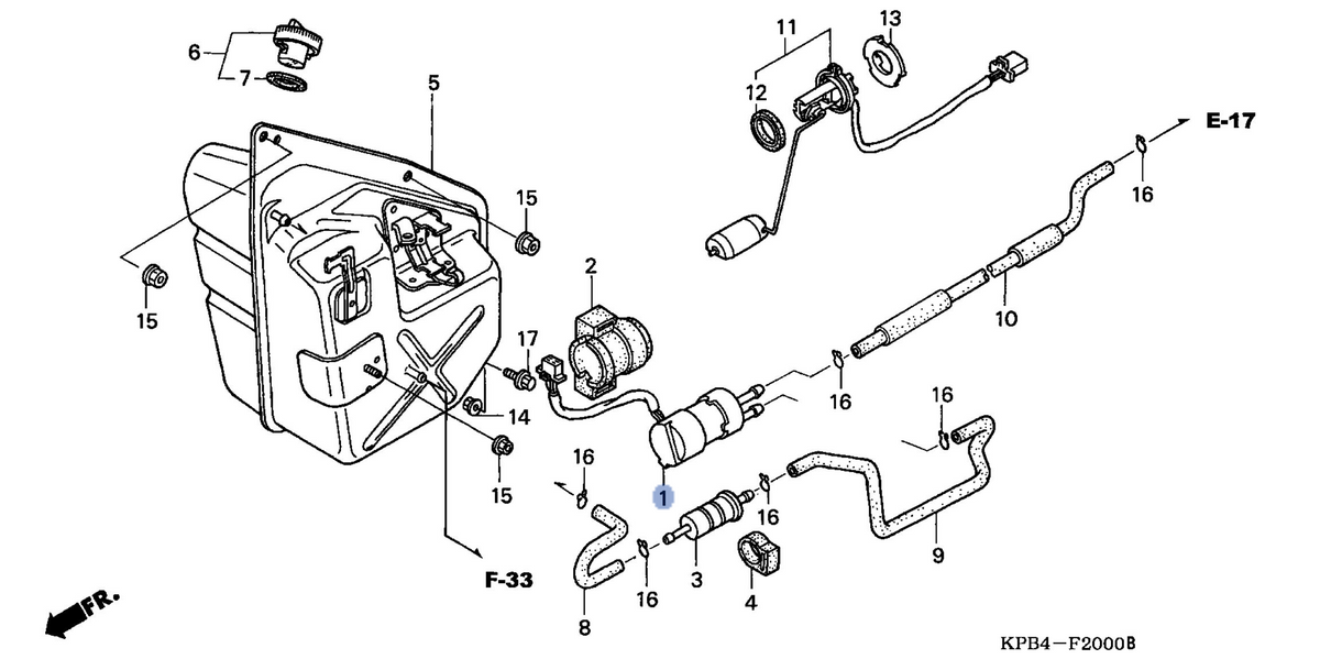 Honda OEM part 16710-KFG-013