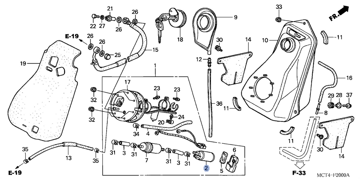 Honda OEM part 16710-MCT-D61