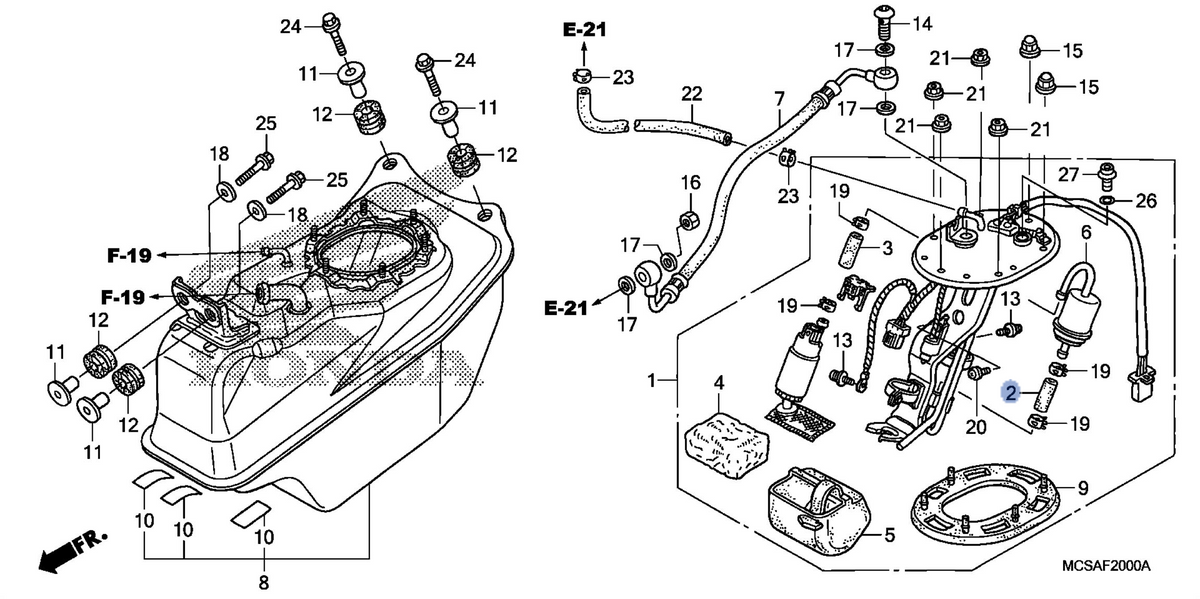 Honda OEM part 16711-MCS-G00