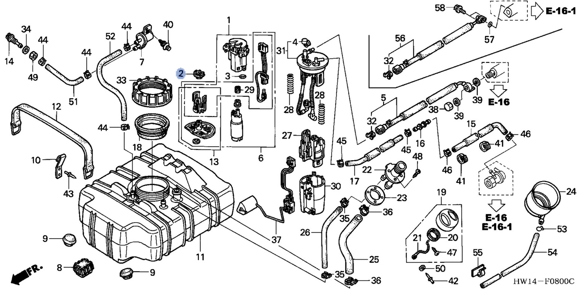 Honda OEM part 16711-S84-A01