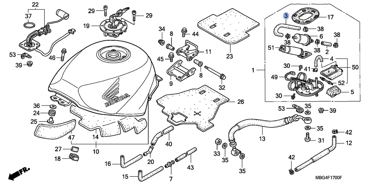 Honda OEM part 16712-MBG-010