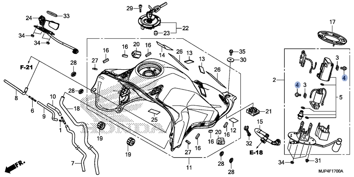 Honda OEM part 16712-MGS-D31