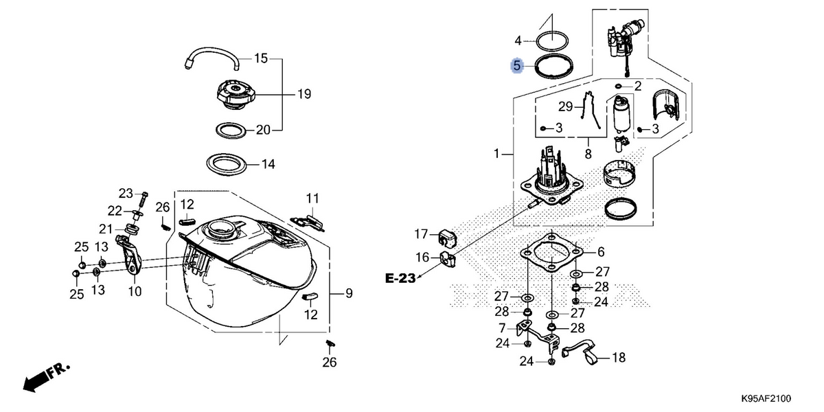 Honda OEM part 16712-MKE-AF0