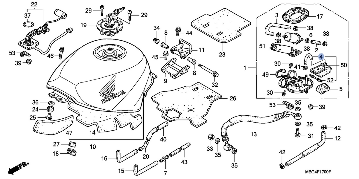 Honda OEM part 16713-MBG-000