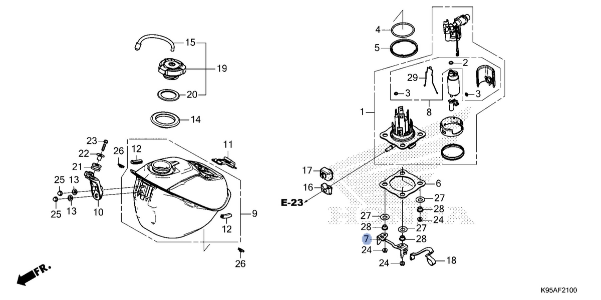 Honda OEM part 16714-MKE-AF0