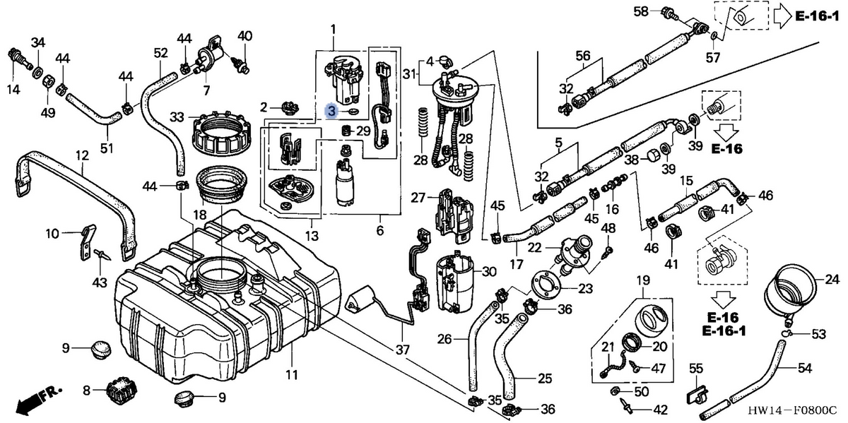Honda OEM part 16715-S0X-A01