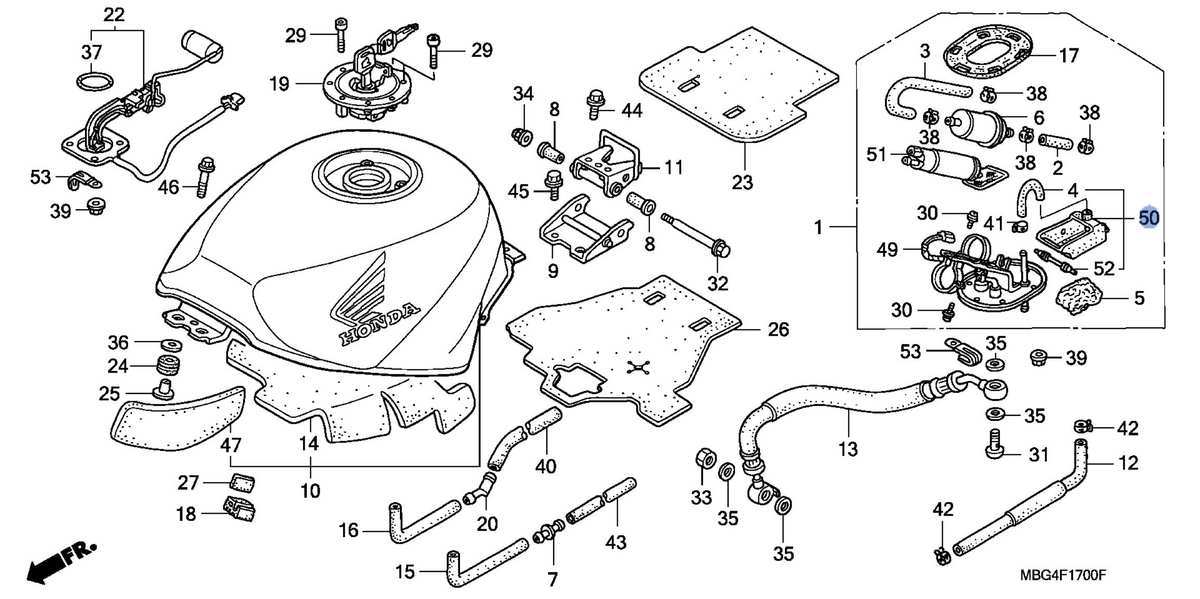 Honda OEM part 16716-MBG-305