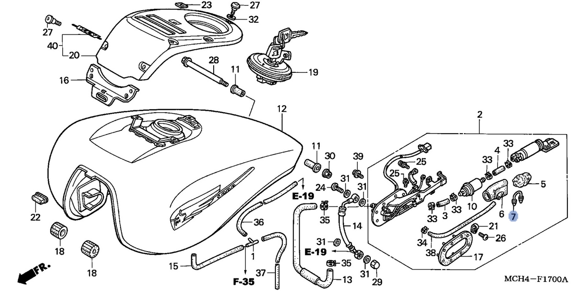 Honda OEM part 16717-MBG-000