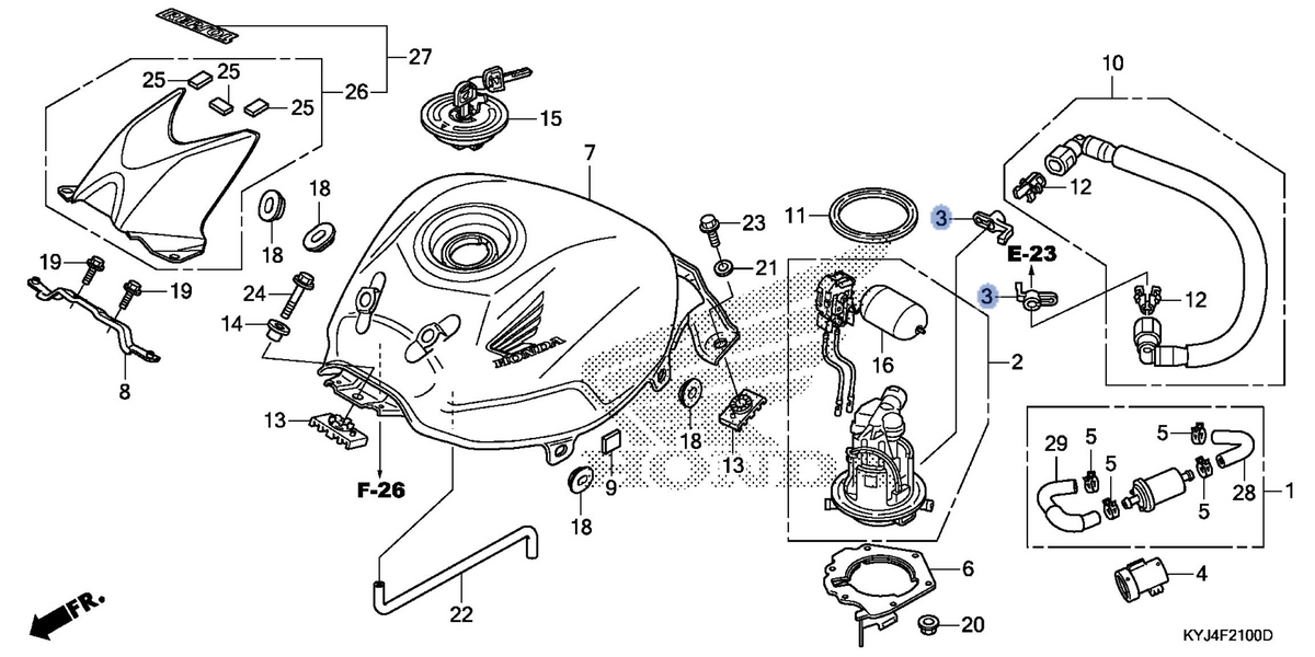 Honda OEM part 16718-KTW-900
