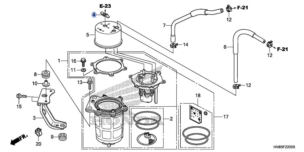 Honda OEM part 16719-HN8-A61