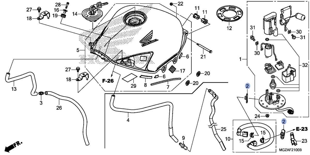 Honda OEM part 16719-MEW-920