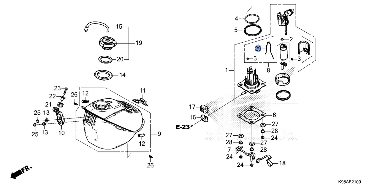 Honda OEM part 16719-MKE-AF1