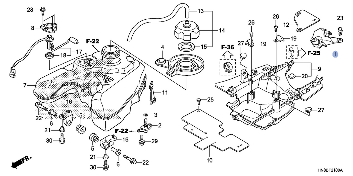 Honda OEM part 16721-HN8-A60