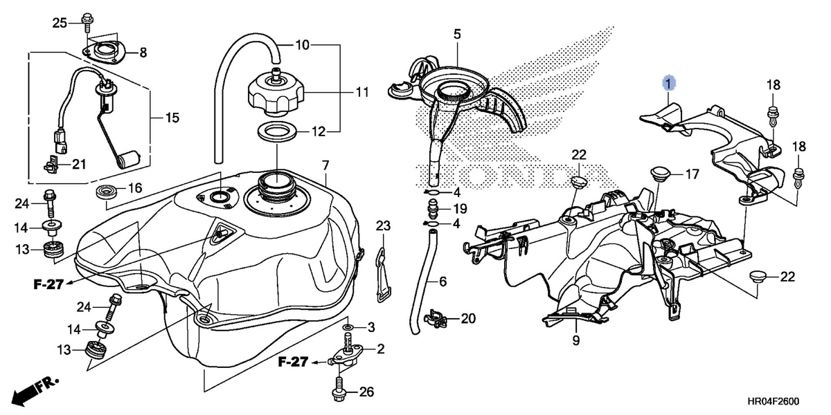 Honda OEM part 16721-HR0-F00