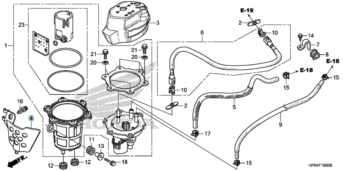 Honda OEM part 16730-HP6-A00