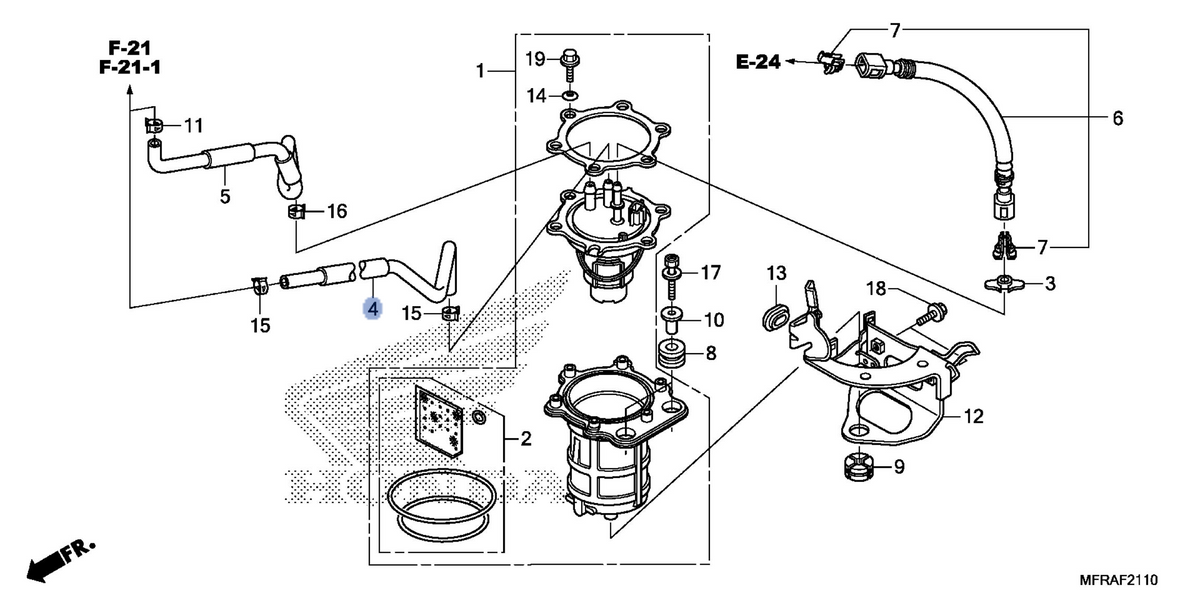 Honda OEM part 16730-MFY-A00