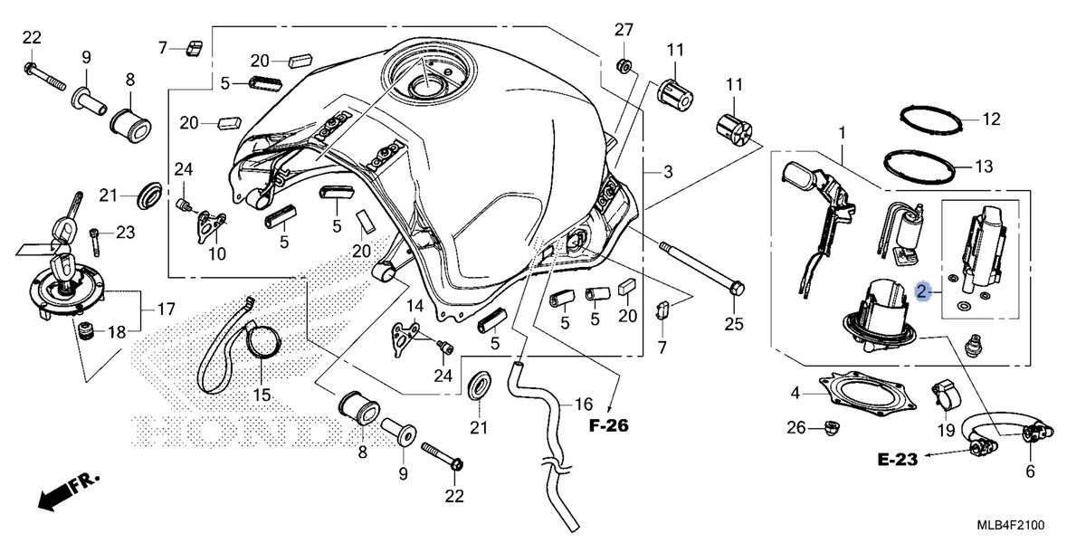 Honda OEM part 16730-MLB-D01