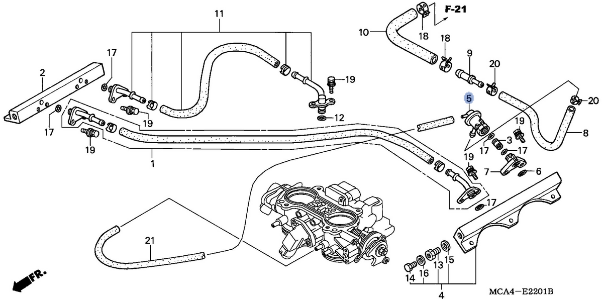 Honda OEM part 16740-MCA-003
