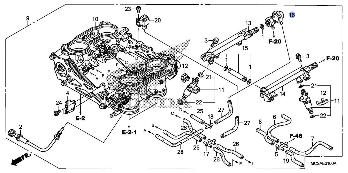 Honda OEM part 16740-MCF-013