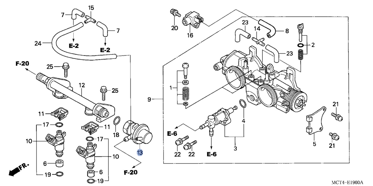 Honda OEM part 16740-MCT-013