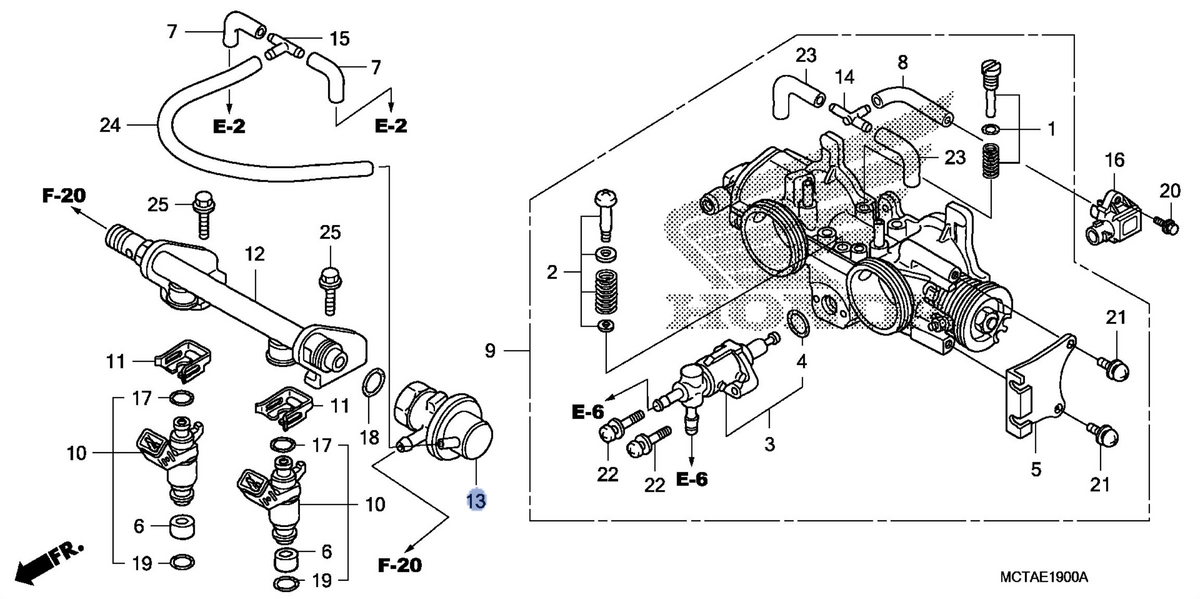 Honda OEM part 16740-MFT-641