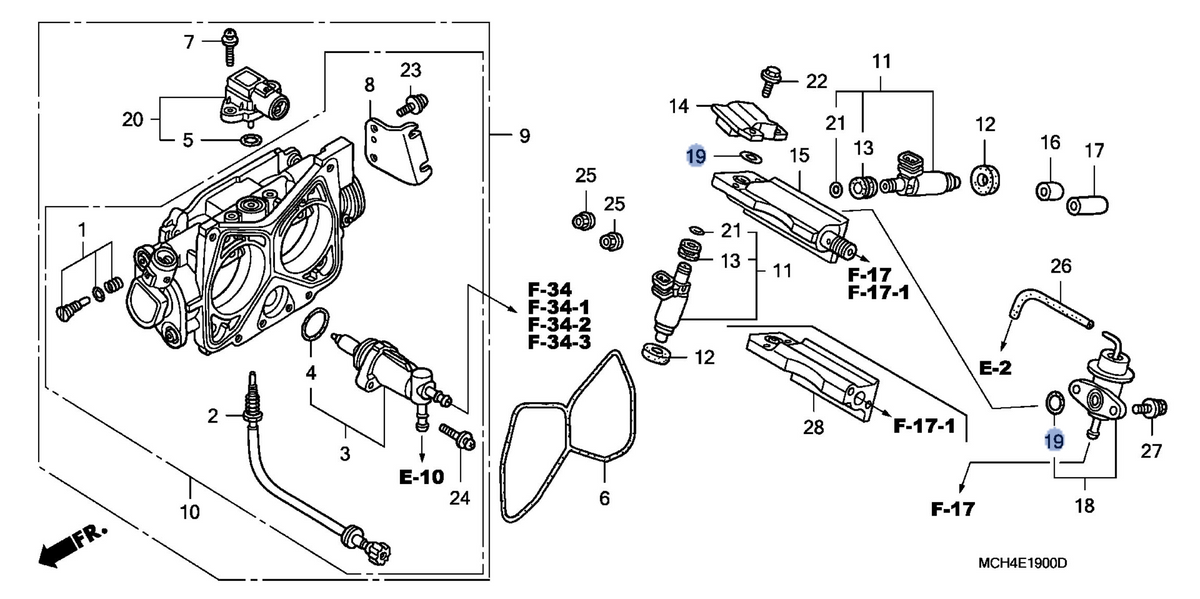Honda OEM part 16741-PG7-005