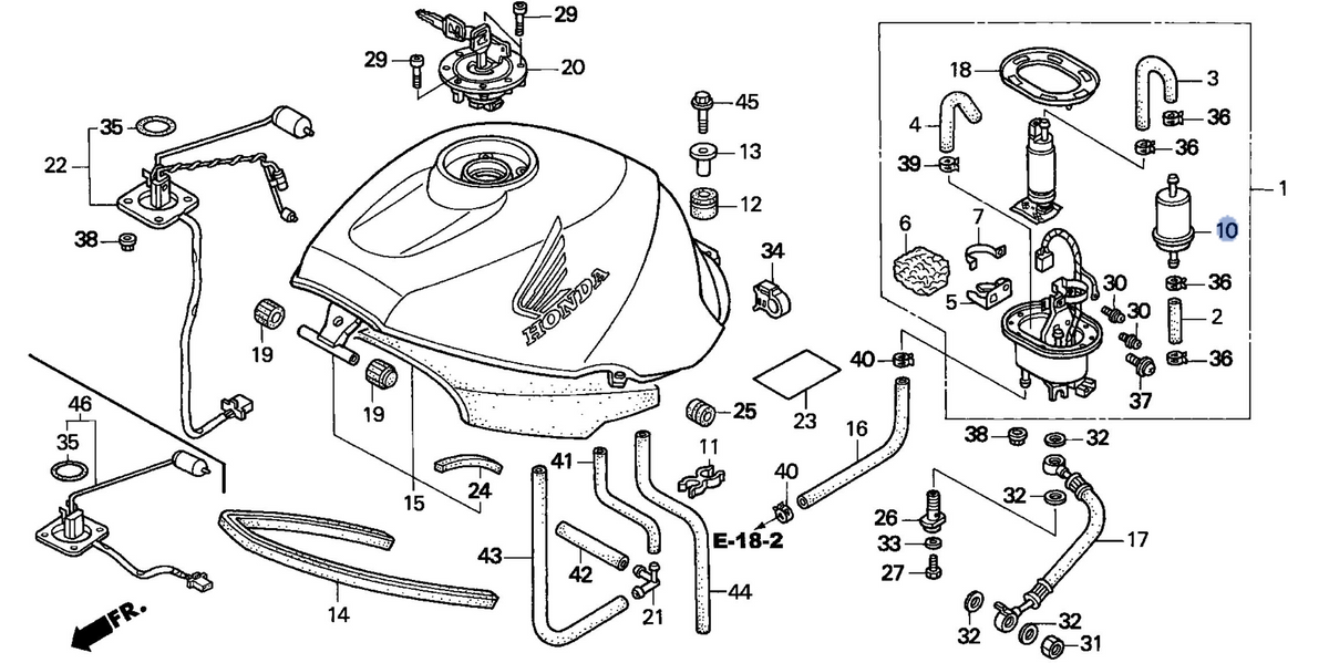 Honda OEM part 16900-MBG-013